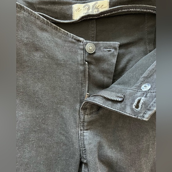 We The Free Women’s Low Rise Wide‎ Leg Black Jeans Size 26 - Picture 10 of 11